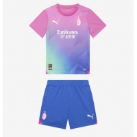 Koszulka piłkarska AC Milan Strój Trzeci dla dzieci 2023-24 tanio Krótki Rękaw (+ Krótkie spodenki)